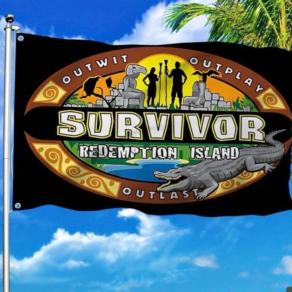 Survivor Show Outwit Outplay Outlast Redemption Island Flag 5X3 ft Metal Grommet